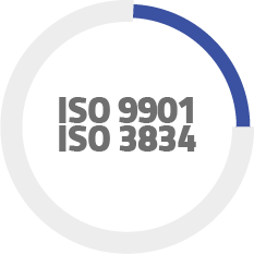 Company quality with ISO9001 and 3834 certification